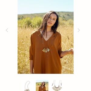 Marisa Mason brass and beaded necklace